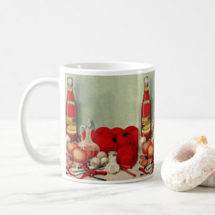 Mug Nourriture italienne vintage Tomates Oignons Poivr