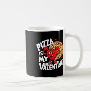 Mug Nourriture La pizza est ma Saint-Valentin Fort Cœu
