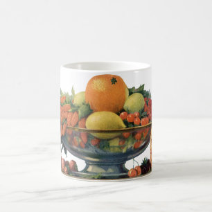Mug Nourriture Vintage, Fruits Assortis dans un Bol