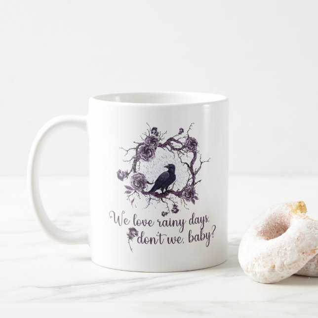 Mug Nous aimons les jours pluvieux, n'est-ce pas bébé  (Avec donut)