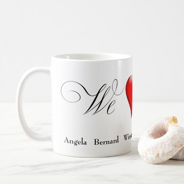 Mug Nous aimons Maman avec des noms (Avec donut)