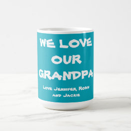 Mug NOUS AIMONS NOS PETITS-ENFANTS GRANDPA Noms mignon