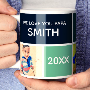 Mug Nous aimons Papa Photo personnalisé