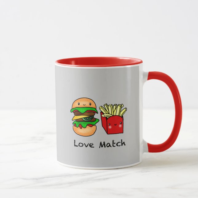 Mug Nous allons ensemble comme burger et frites person (Droite)