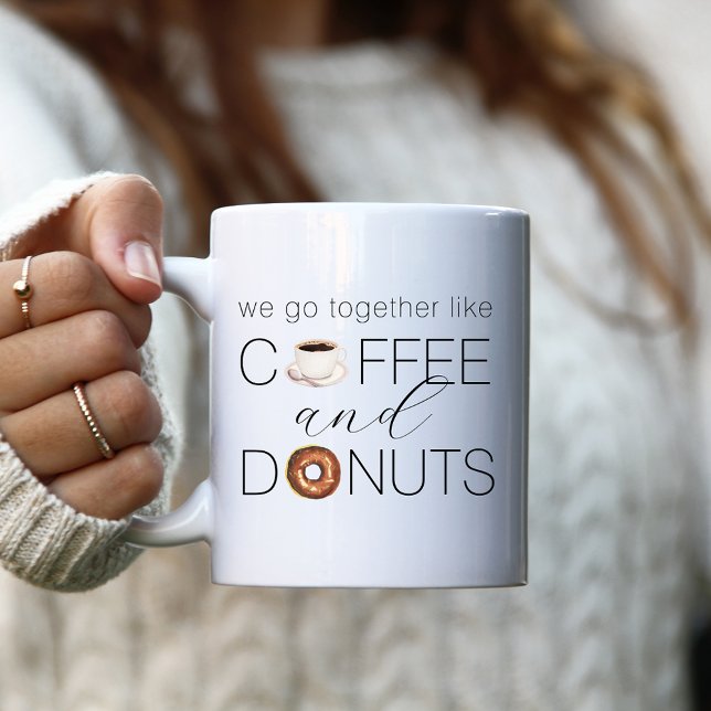 Mug Nous Allons Ensemble Comme Café & Donuts (Créateur téléchargé)
