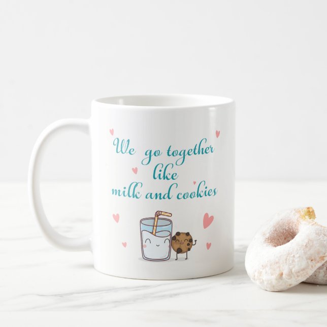 Mug Nous allons ensemble comme le lait et des biscuits (Avec donut)