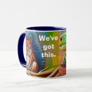 Mug Nous avons cet écureuil, une tortue, une araignée