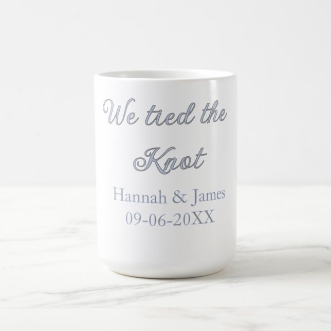 Mug nous avons noué le nœud nom mariage date de fiança (Centre)