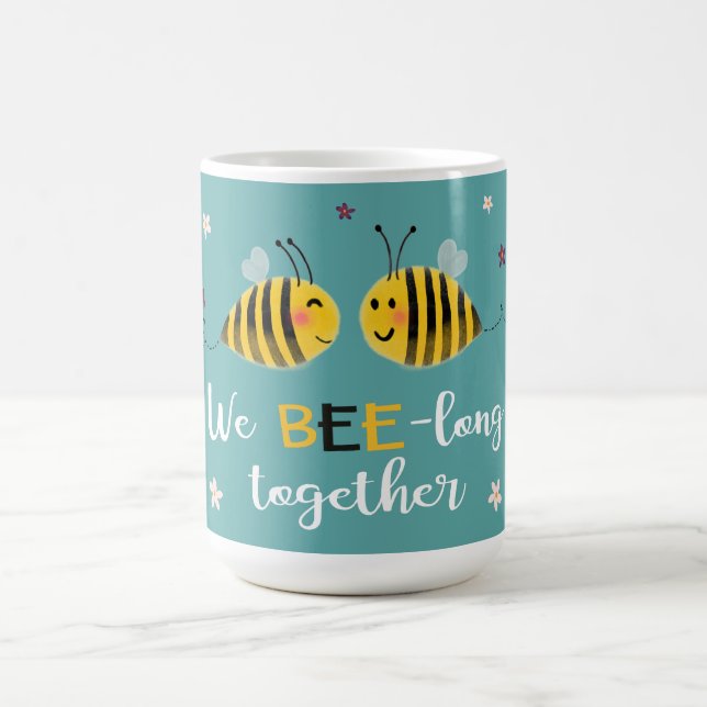 Mug Nous BEE long avec les abeilles et les fleurs Vale (Centre)
