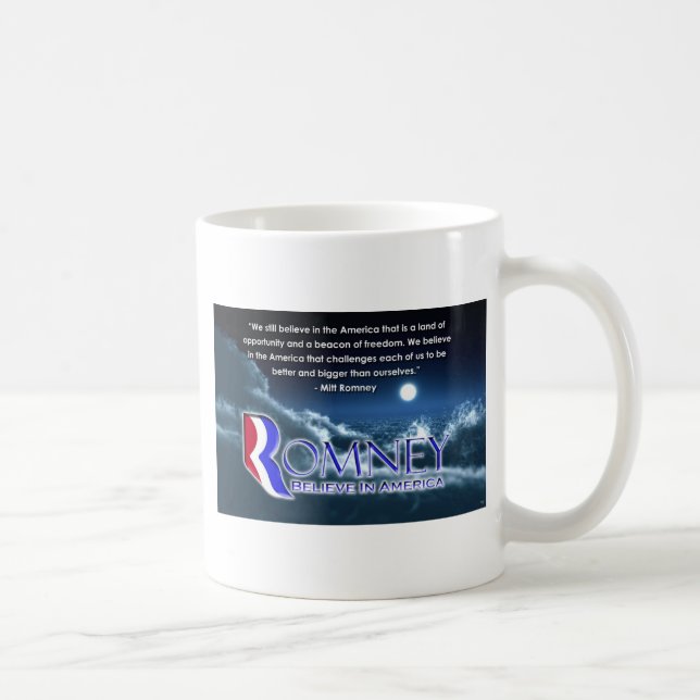 Mug "Nous croyons toujours… "- Romney 2012 (Droite)