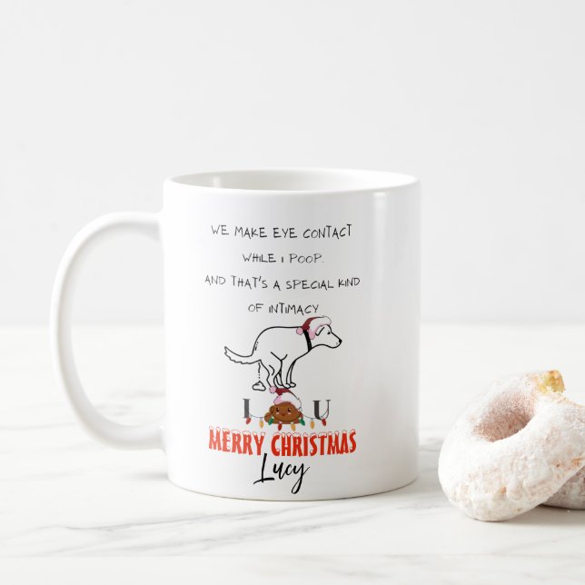 Mug Nous faisons le contact visuel pendant que je poin (Avec donut)