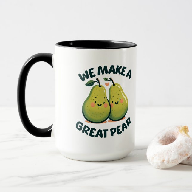 Mug Nous faisons une grande poire personnalisée cadeau (Avec donut)
