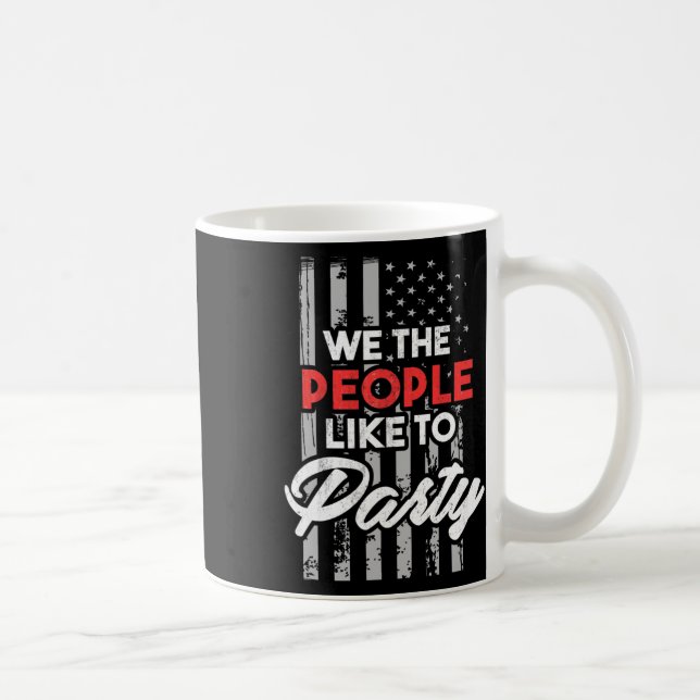 Mug Nous Le Peuple Aimons Faire La Fête Drapeau Améric (Droite)