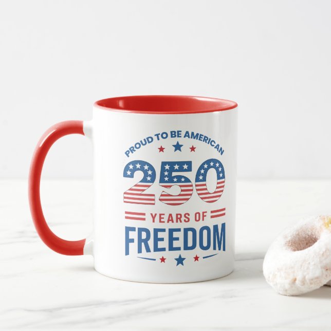 Mug Nous le peuple USA 250e anniversaire (Avec donut)