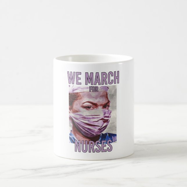 Mug Nous marchons pour les infirmières - Nourriture co (Centre)