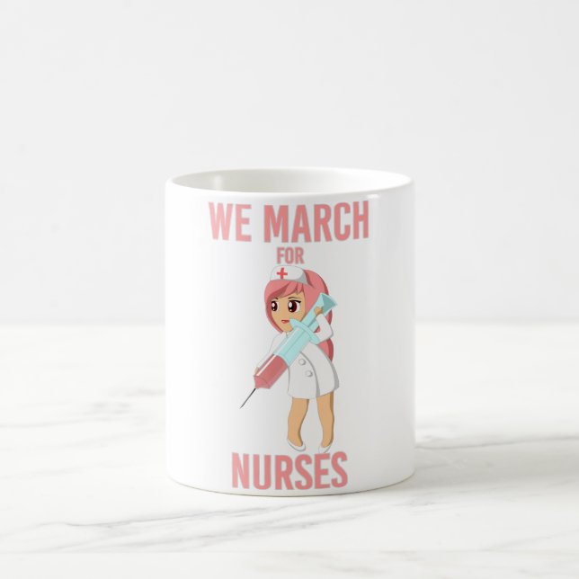 Mug Nous marchons pour les infirmières - Superbe infir (Centre)