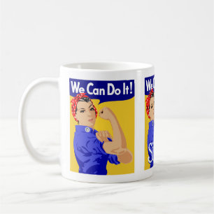 Mug Nous Pouvons Le Faire Soeur Femme Écharpe Jaune Bl