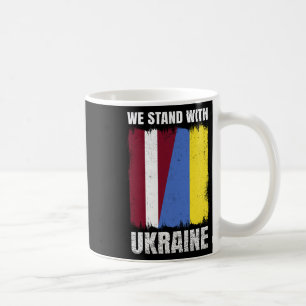 Mug Nous sommes avec l'Ukraine Amitié lettone ukrainie