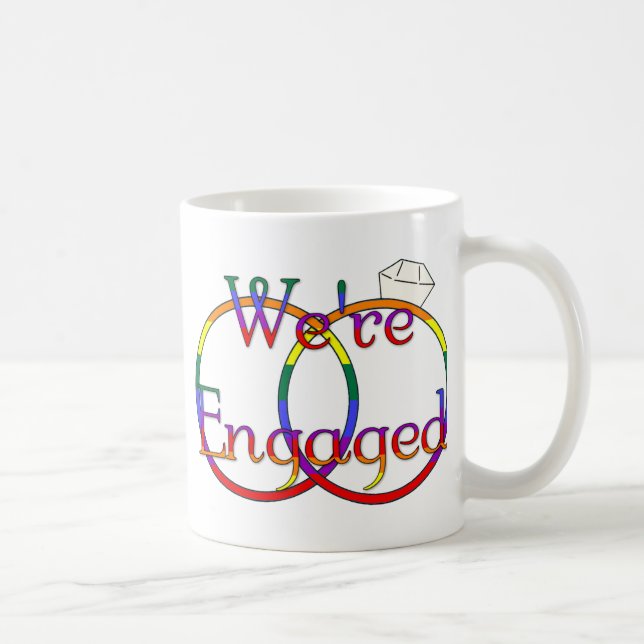 Mug Nous sommes engagés Cercles Mariages arc-en-ciel (Droite)