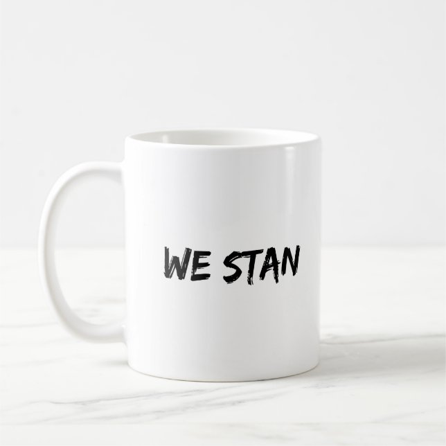 Mug NOUS STAN Cool Drôle Typo Black Writing (Gauche)
