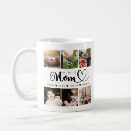 Mug Nous t'aimons Maman Enfants Noms Photo Collage