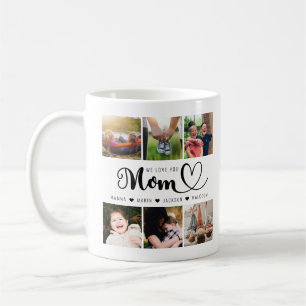 Mug Nous t'aimons Maman Enfants Noms Photo Collage