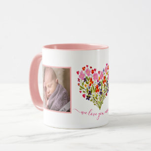 Mug "Nous t'aimons maman" Photo personnalisée Lovely