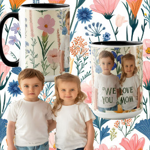 Mug Nous t'aimons Maman Verdure Feuille Fête des mères