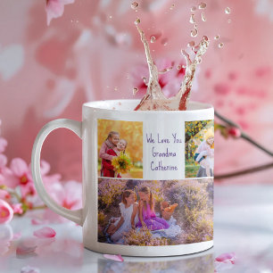 Mug Nous t'aimons Mamie Cute Custom Grandkids Photo