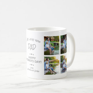 Mug Nous t'aimons Papa Collage 8-Photo Happy Fête des