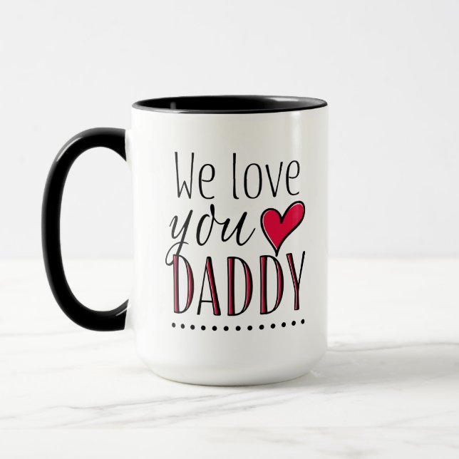 Mug "Nous t'aimons papa" - Personnalisé (Gauche)