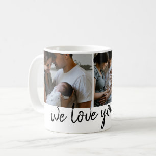 Mug nous t'aimons papa photo moderne pour la fête des