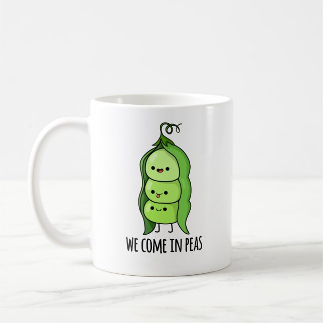 Mug Nous Venons En Pois Drôle Pun De Pois (Gauche)