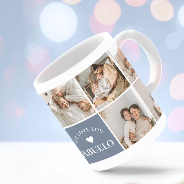 Mug Nous vous aimons Abuelo Photo personnalisée Café M (Créateur téléchargé)