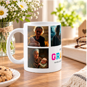 Mug Nous vous aimons grand-mère personnalisé 6-Photo