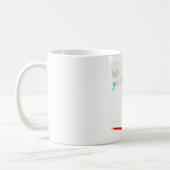 Mug Nous vous aimons Maman Dessin à la Craie (Gauche)