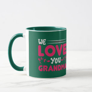 Mug Nous Vous Aimons Mamie Duo Typographique Mignon Vo