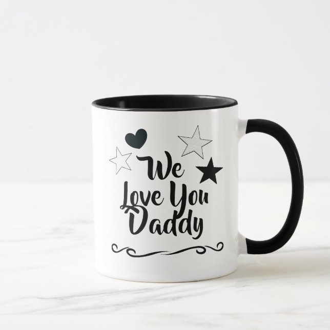 Mug Nous Vous Aimons Papa, Les Noms Personnalisés Des  (Droite)