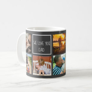 Mug Nous vous aimons papa photo collage meilleur papa
