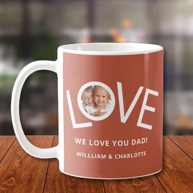 Mug Nous vous aimons Papa Photo Rouille (Créateur téléchargé)