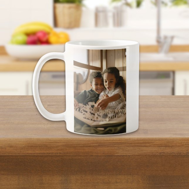 Mug Nous vous aimons Papa Simple Script Photo (We Love You Papa Photo Mug)
