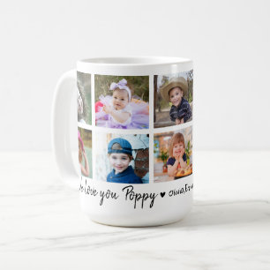 Mug Nous vous aimons Poppy Petits-enfants Noms 10 Coll