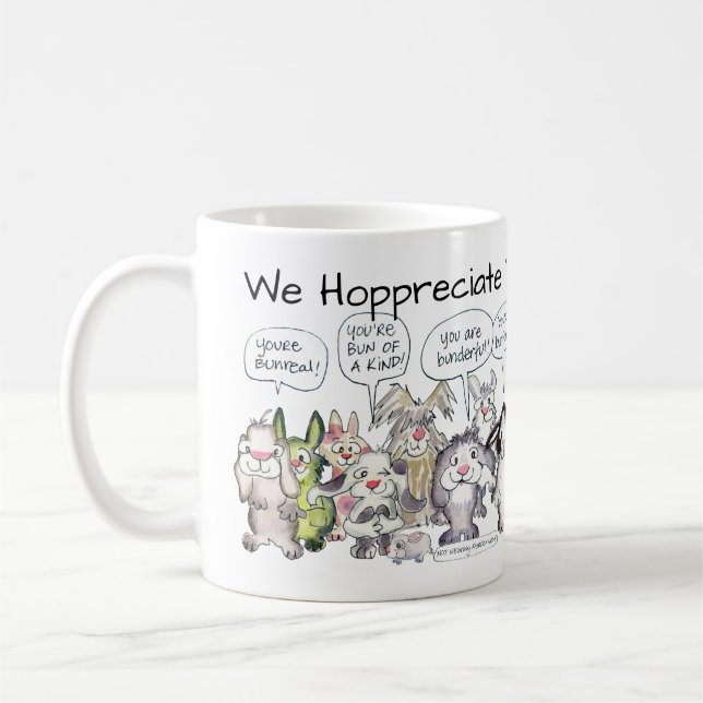 Mug Nous Vous Espérons 19 Lapins De Cartoon (Gauche)