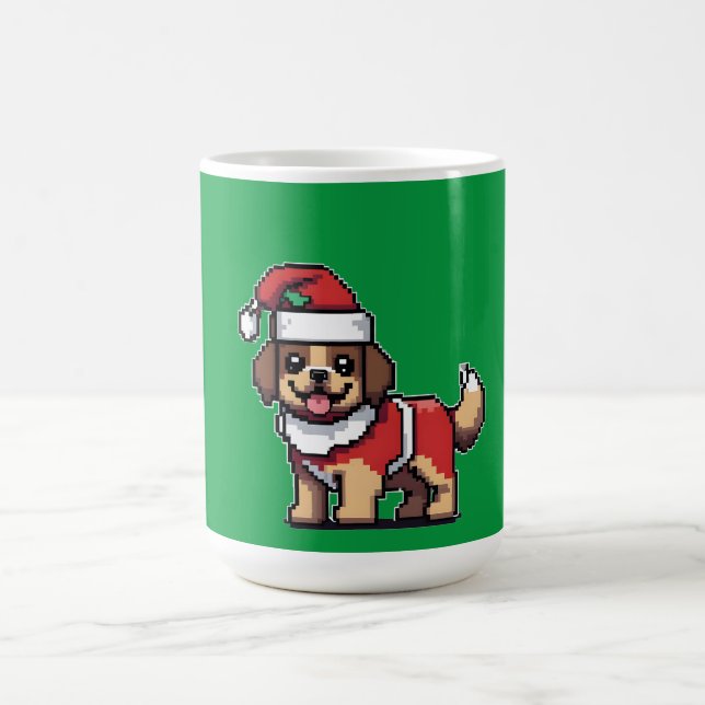 Mug Nous vous souhaitons un joyeux Noël avec un chien  (Centre)