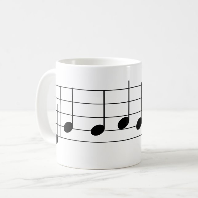 Mug Nous vous souhaitons un Joyeux Noël Note de musiqu (Devant gauche)