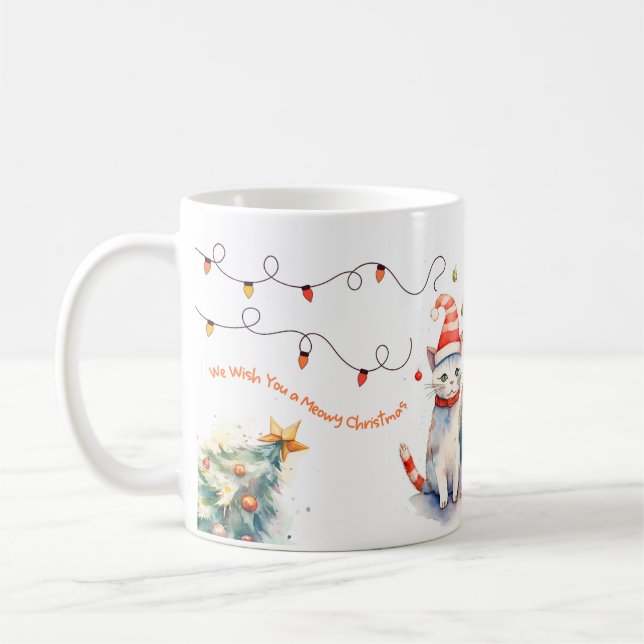 Mug Nous vous souhaitons un Noël Meowy et un Nouvel An (Gauche)