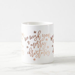 Mug Nous vous souhaitons une rose de Noël en feuille d