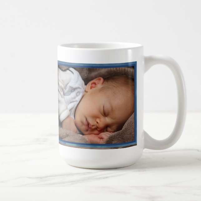 Mug Nouveau bébé personnalisé / Tante oncle grand-pare (Droite)