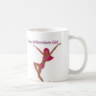 Mug Nouveau brun de fille de millénaire