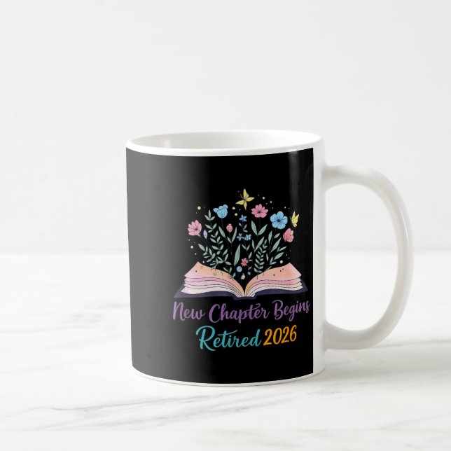 Mug Nouveau chapitre commence retraité enseignante 202 (Droite)